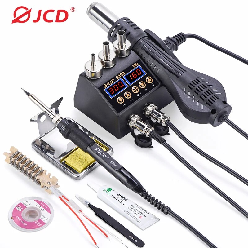 はんだ付けステーションJCD-8898 W, 2 in 1, - Smd Rework Station Hot Air Soldering 2 In 1 のレビューと価格