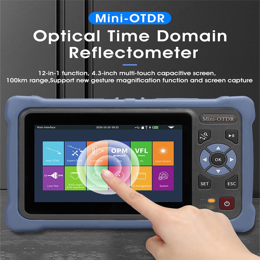 4.3 インチタッチスクリーンミニ OTDR 1310/15 - Optical Time Domain Reflectometer Otdr 1310 1550Nm のレビューと価格