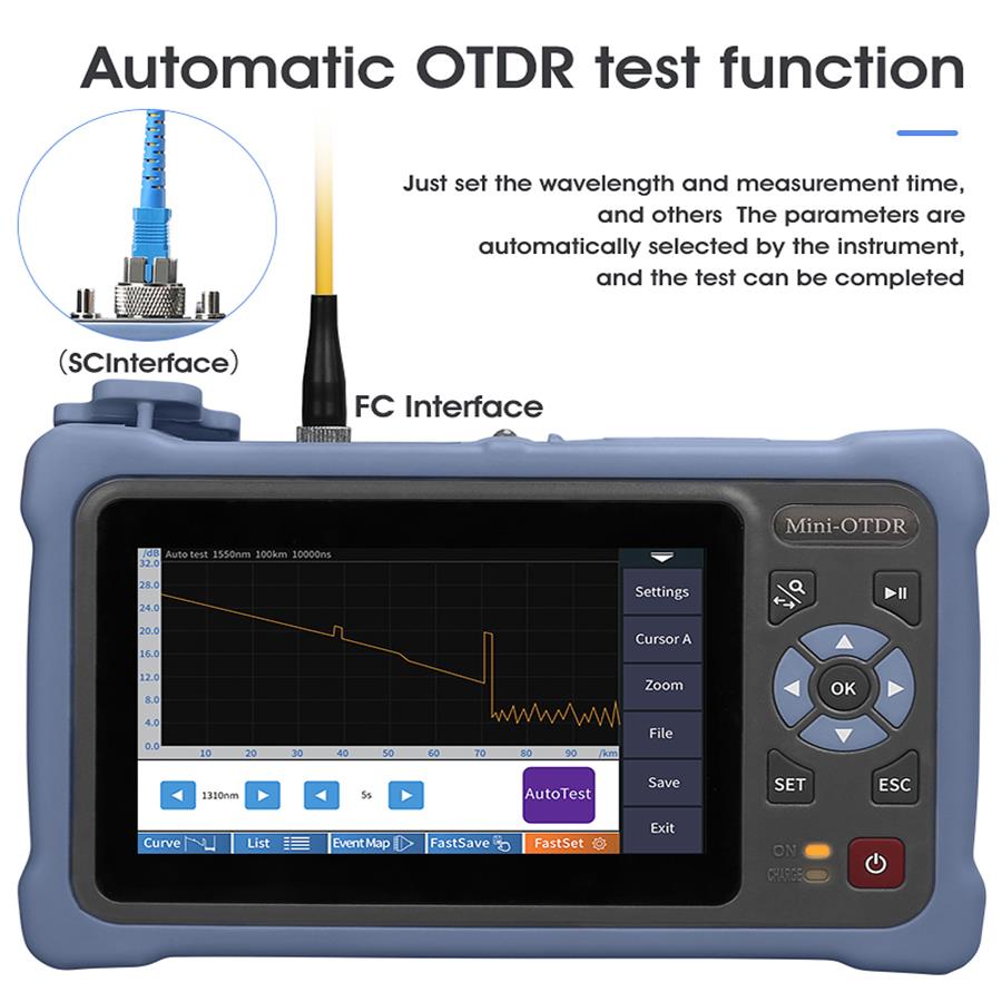 4.3 インチタッチスクリーンミニ OTDR 1310/15 - Optical Time Domain Reflectometer Otdr 1310 1550Nm のレビューと価格