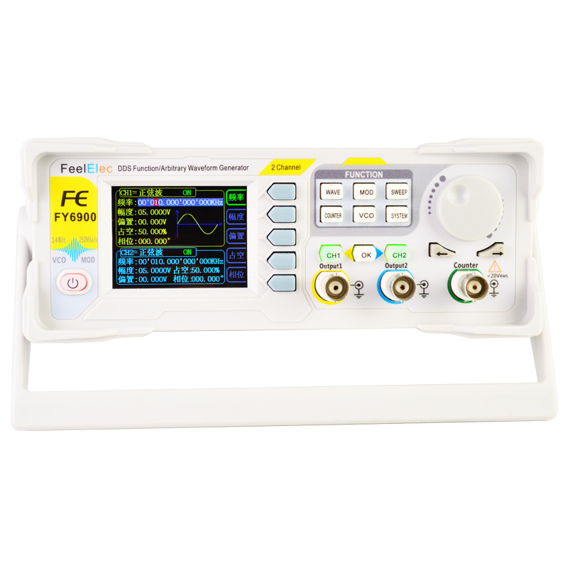 新しいFY6900デュアルチャンネルDDS機能任意波形信号発 - Dual Channel Arbitrary Waveform Function Generator 60Mhz のレビューと価格