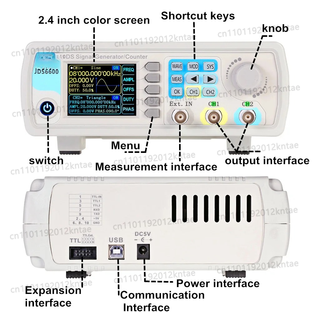 JDS6600 15/30/40/50/60MHz DDS機 - Dual Channel Arbitrary Waveform Function Generator 60Mhz のレビューと価格