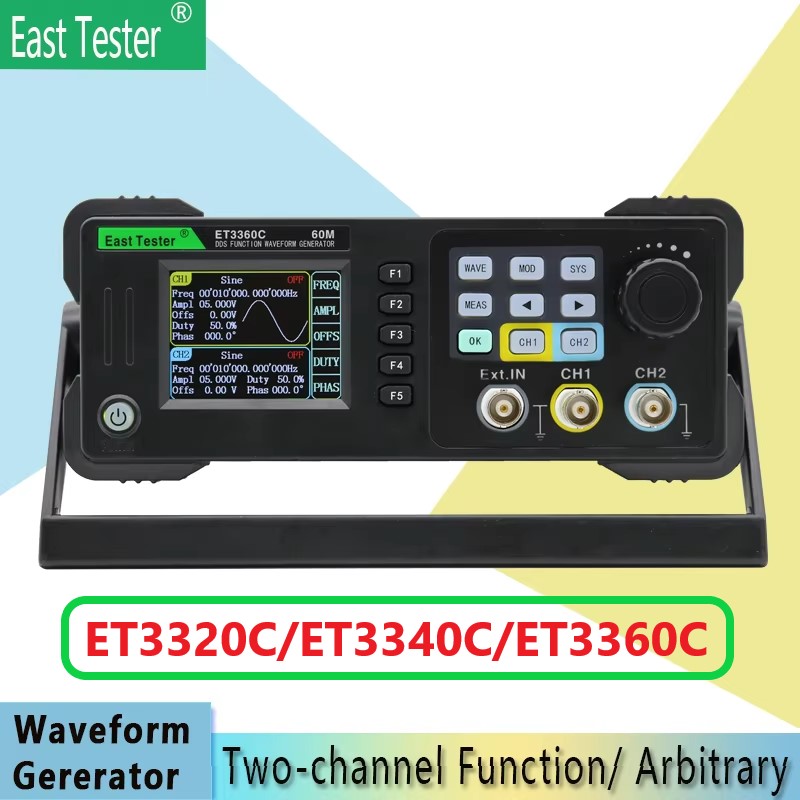 East-ミニデュアルチャネル機能テスター,任意の波形発生器 - Dual Channel Arbitrary Waveform Function Generator 60Mhz のレビューと価格