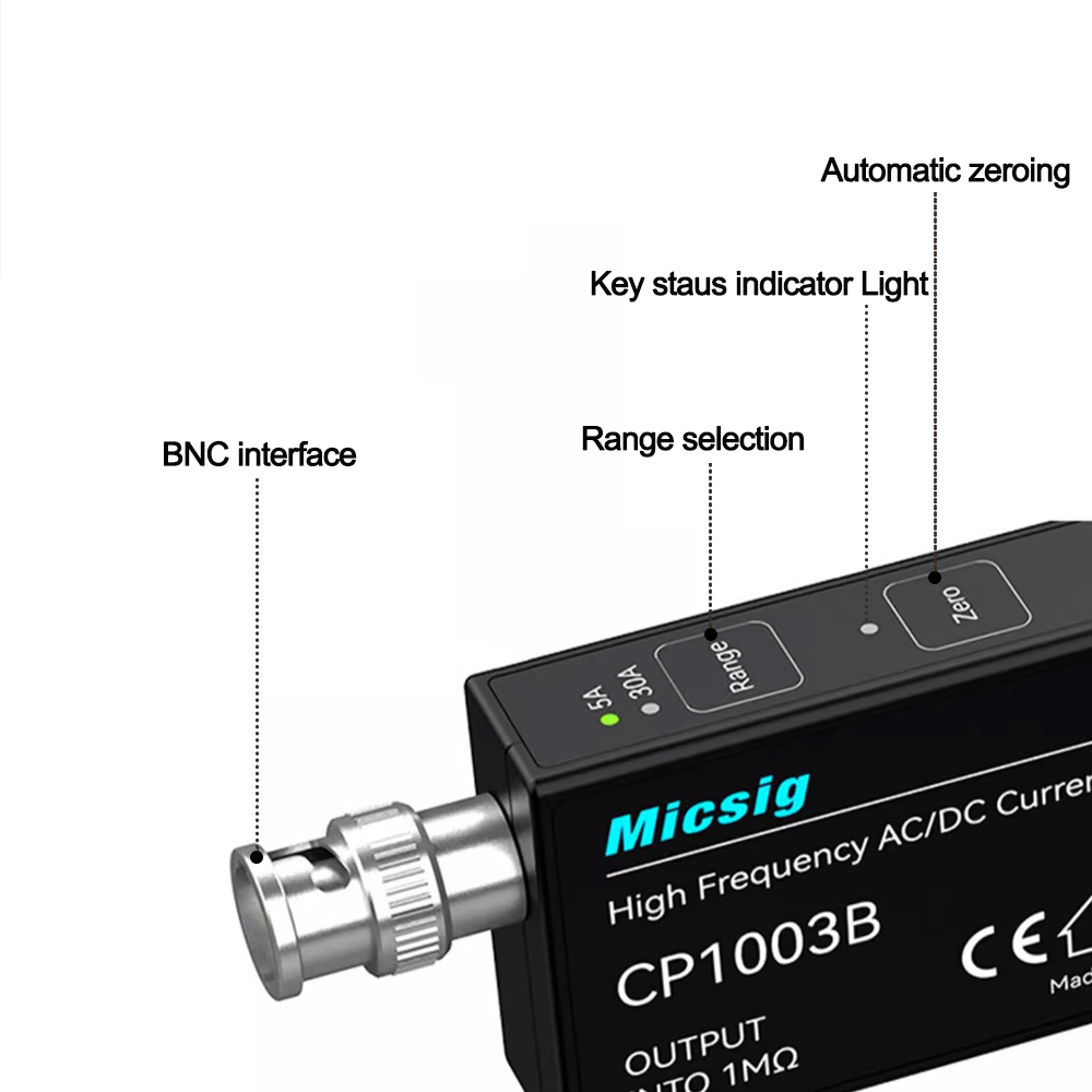 Micsig 高周波 AC/DC 電流プローブ オシロスコー - Current Probe Ac Dc 50Mhz Oscilloscope のレビューと価格