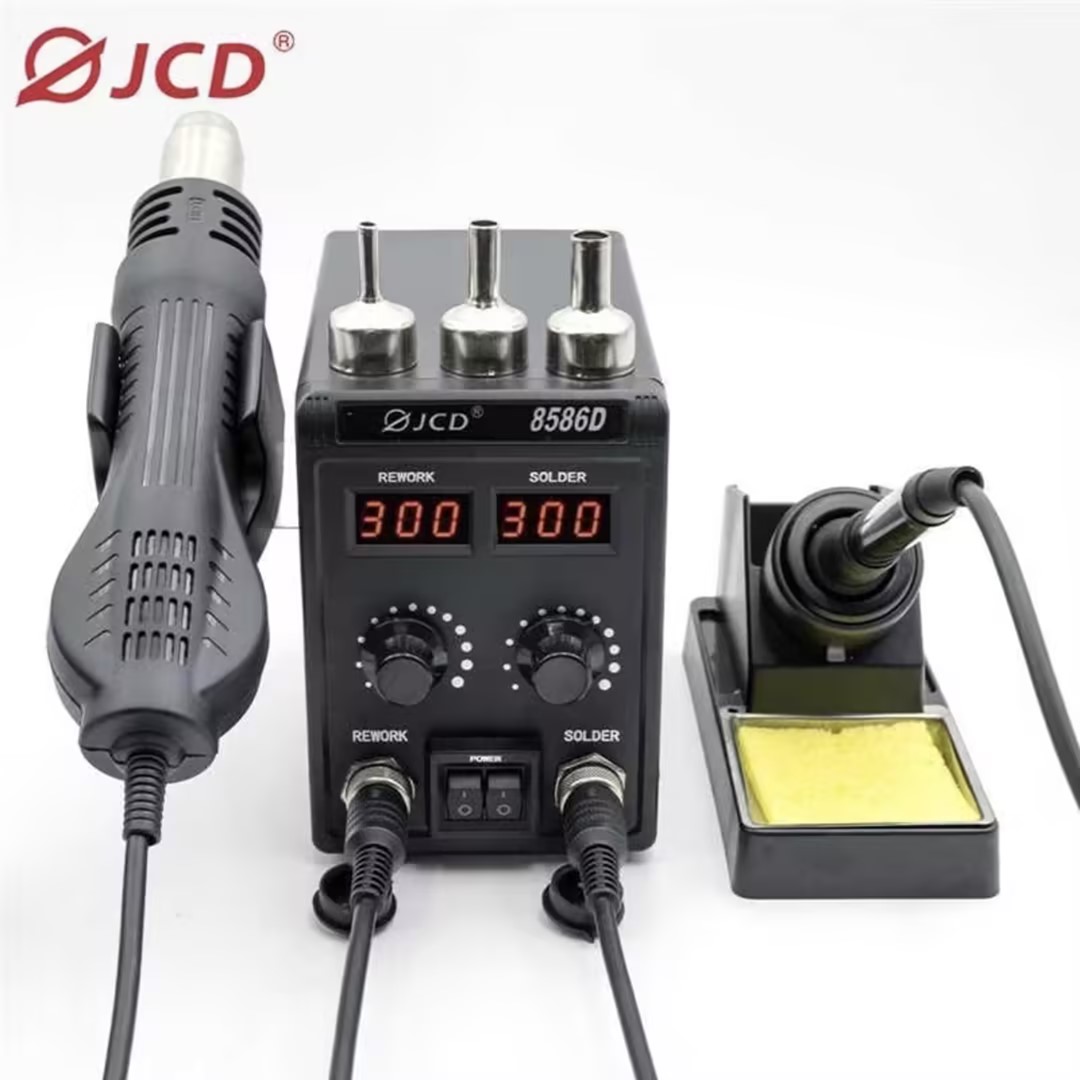 JCD 8586D 2-in-1 はんだステーションホットエ - Smd Rework Station Hot Air Soldering 2 In 1 のレビューと価格