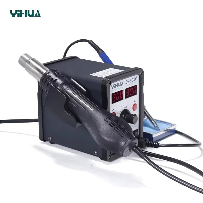 YIHUA 898BD+ 220V 2 in 1 デジタルデ - Smd Rework Station Hot Air Soldering 2 In 1 のレビューと価格