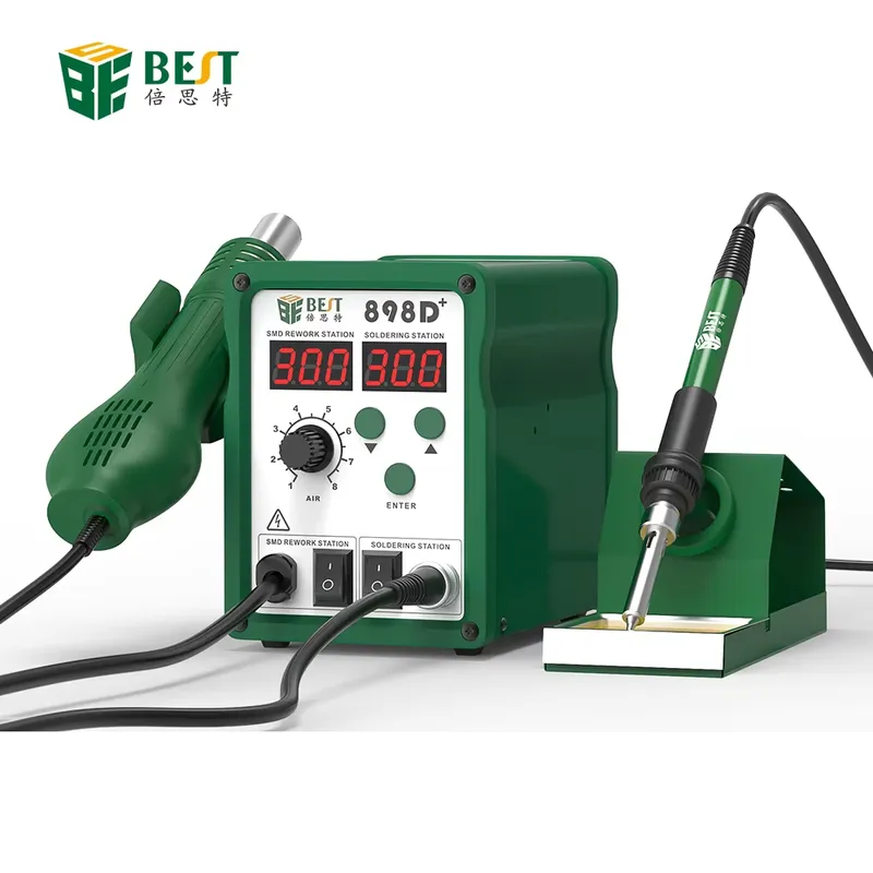 BST-898d+ デジタルはんだ付けステーション 新型2- - Smd Rework Station Hot Air Soldering 2 In 1 のレビューと価格